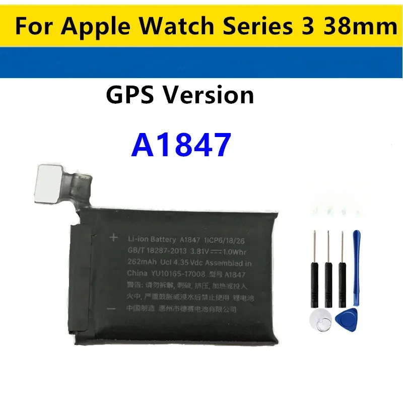 

A1847 Series3 Battery For Apple Watch Series 3 38mm GPS Version with Tools Repair replacement parts