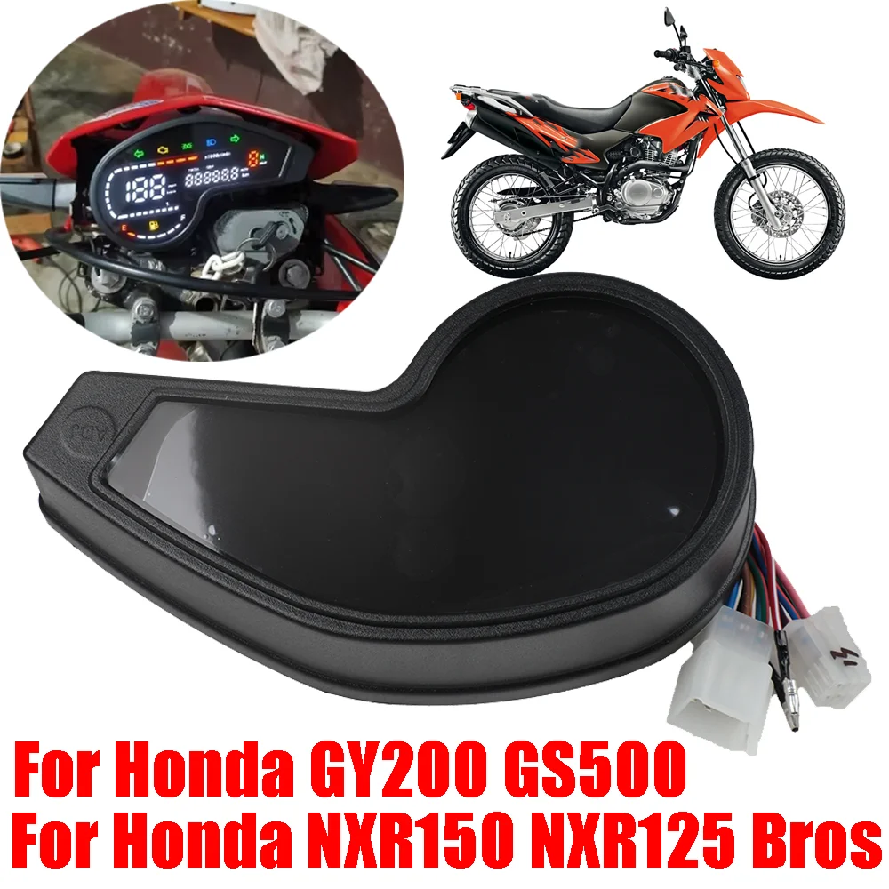 Para honda nxr150 nxr125 nxr 150 bros gy200 gs500 motocicleta velocímetro painel instrumento tacômetro odômetro exibição de engrenagem