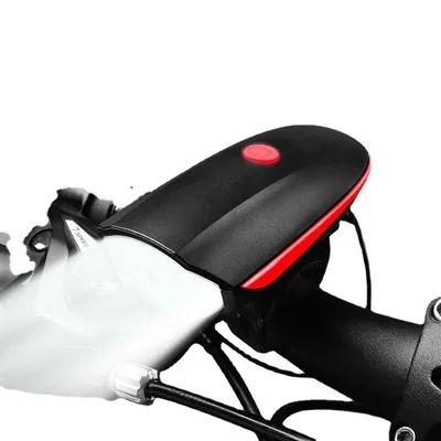 

Mountain bike LED front lights USB Charging Bike Horn Light Rechargeable Bicycle Light