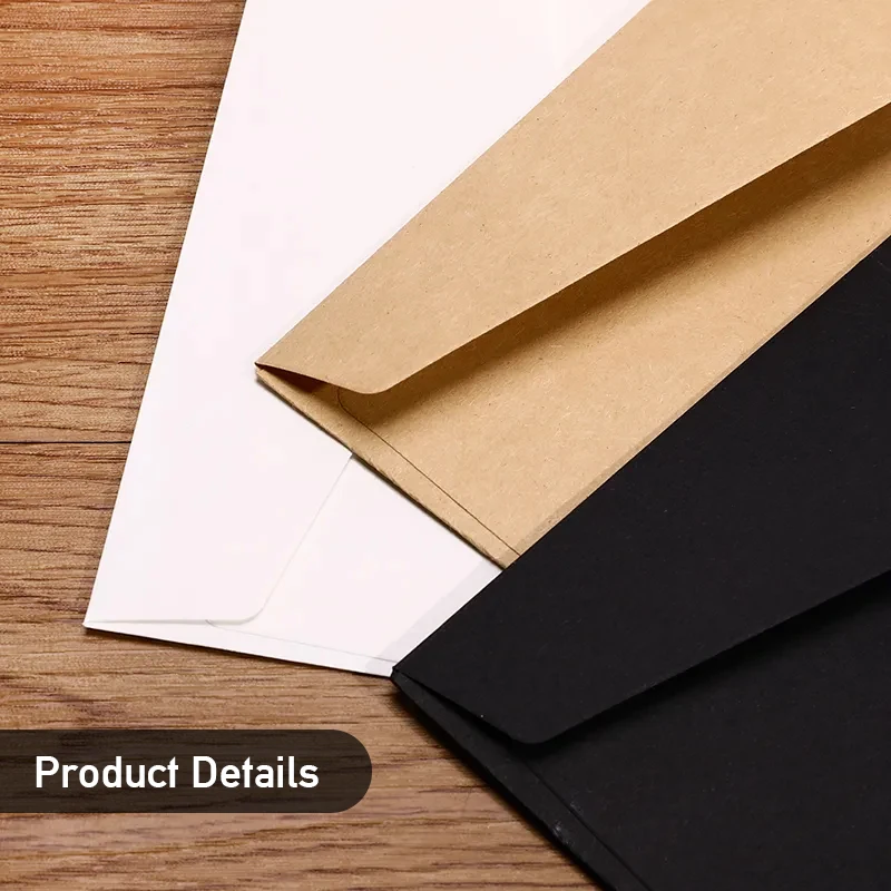 50pcs/lot Black White Craft Paper Envelope Retro European Style Envelope For Postcard Letter Scrapbooking Invitation Envelopes