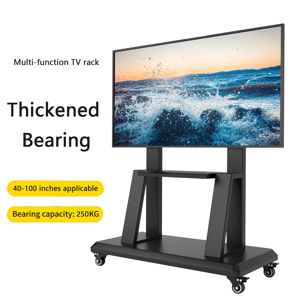 40-100 inch movable TV stand, conference all-in-one machine, floor mounted wheeled trolley, with a load-bearing range of 250kg