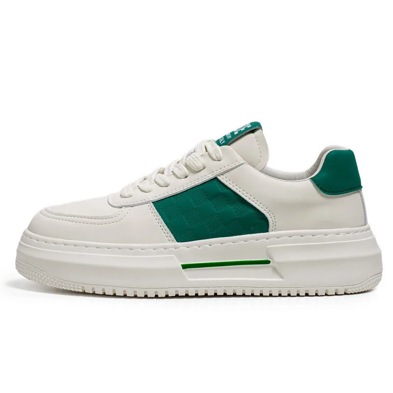 

Leather Casual Men Shoes Outdoor Breathable Man Walking Running Shoes Lightweight Comfortable White Sneakers Tennis Sport Shoes