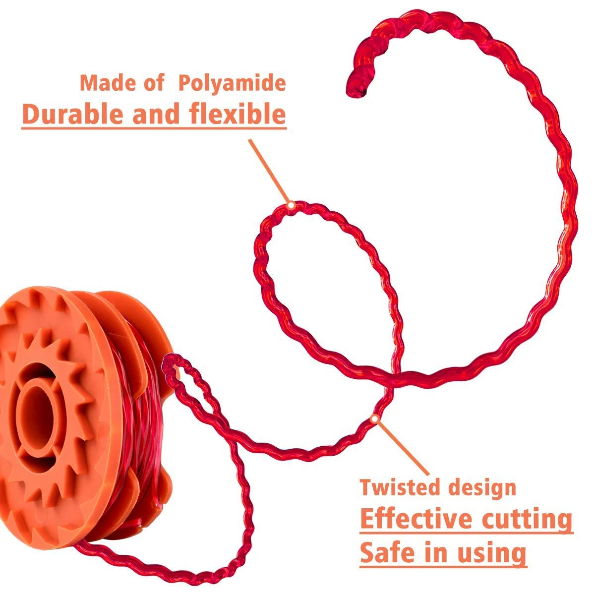 ABFKL Weed Eater Replacement Spools for Worx WA0007 WG116 WG119 String Trimmer Edger Spool Line Refills Parts Auto-Feed