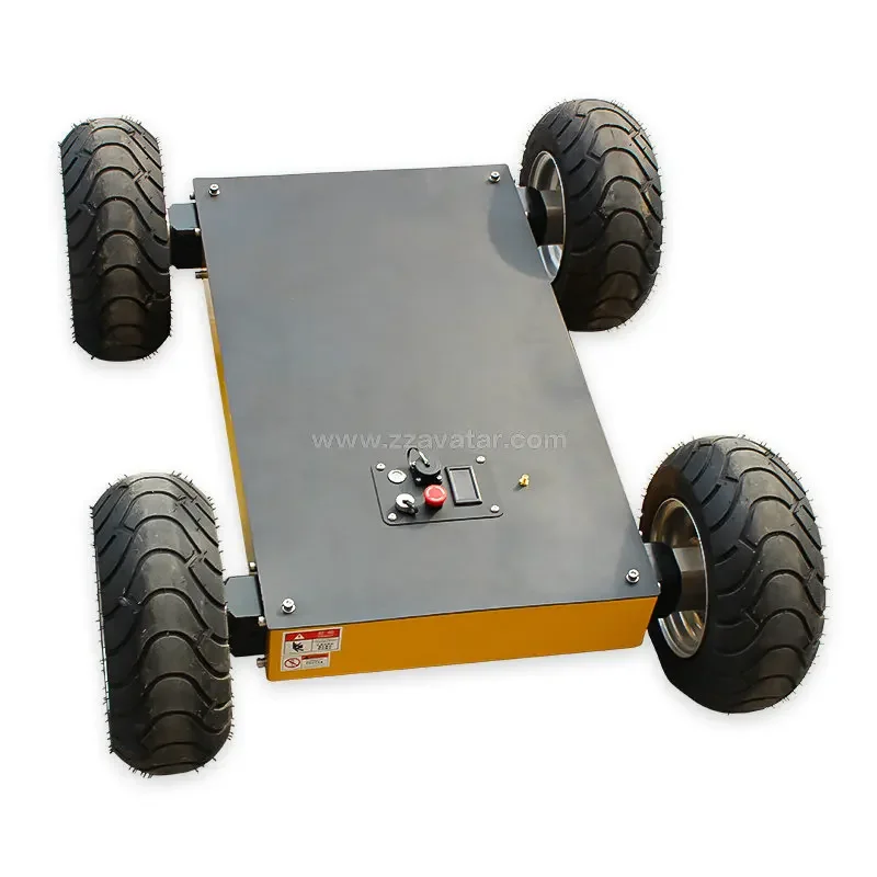 Intelligent 4 Wheel Robot Chassis 50kg Payload Mobile Robot Delivery AVT-W9