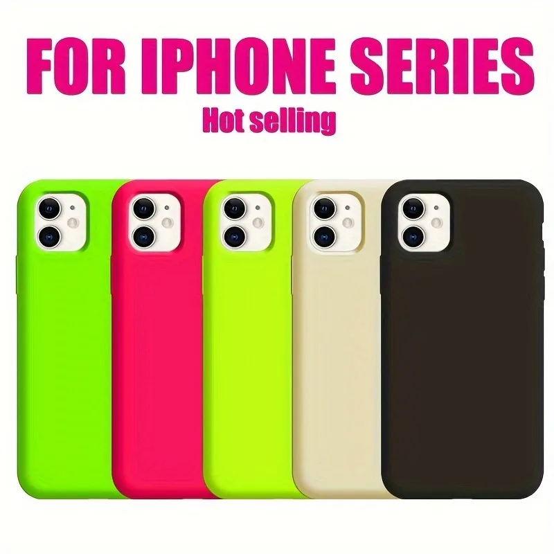 Original Silikon-Handyhülle für iPhone 18 17 16 15 14 13 18 Pro Max 16 Plus Air Einfarbige Schutzhülle gegen Stürze und Stöße – Detail 5