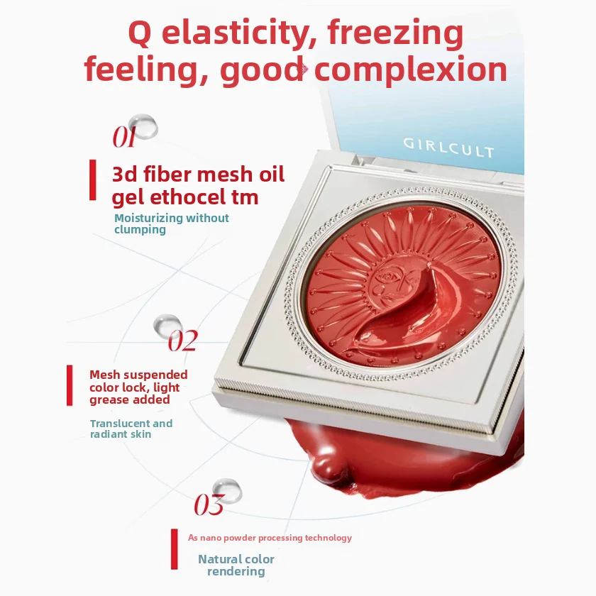 Girlcult Cosmetics Blusher Cream Lipstick Multifunctional, odpowiedni do policzków i ust, oczu, kremowa tekstura, nawilżający makijaż