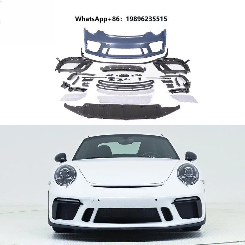 Front Bumper Assembly Car Bumpers Bodykit Body Kit for  991 911.1 911.2 2012-2019 Upgraded GT3