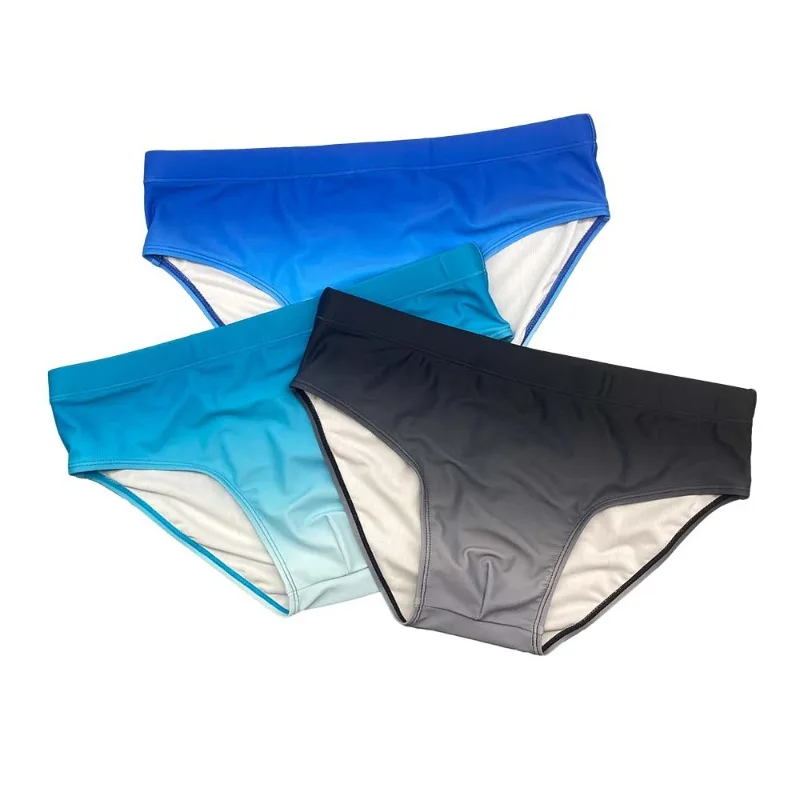 2026 men's gradual change of color swimming trunks low waist hot spring swimming trunks fashion shorts cross-border 10109