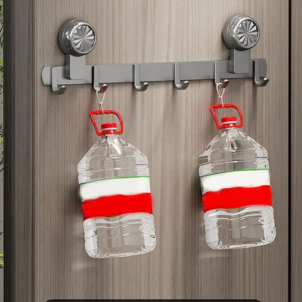 

Punch Free Suction Cup Door Hook Waterproof Space Saving Robe Coat Hangers with 4/5/6 Hook Wall Mounted Towel Rack for Home