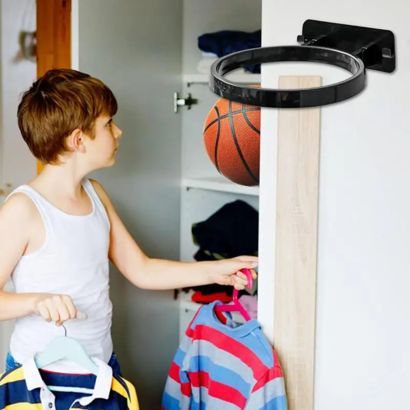 Ball Storage Rack Wall Mounted Ball Holder Space Saving Display Shelf For Basketball Football Volleyball Soccer