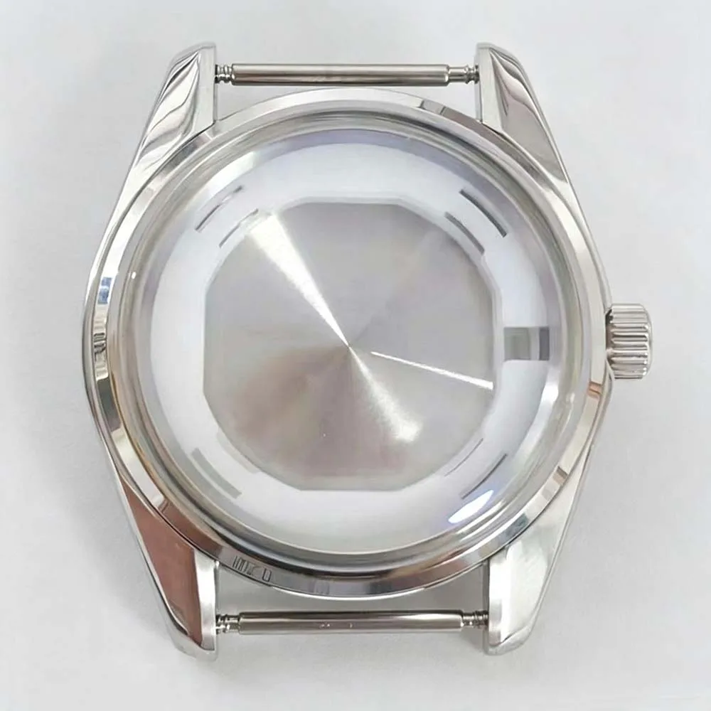 39mm Watch Case for VH31 Movement Mineral Glass Shell Fit 31mm Dial 316L Stainless Steel Case Repair Part