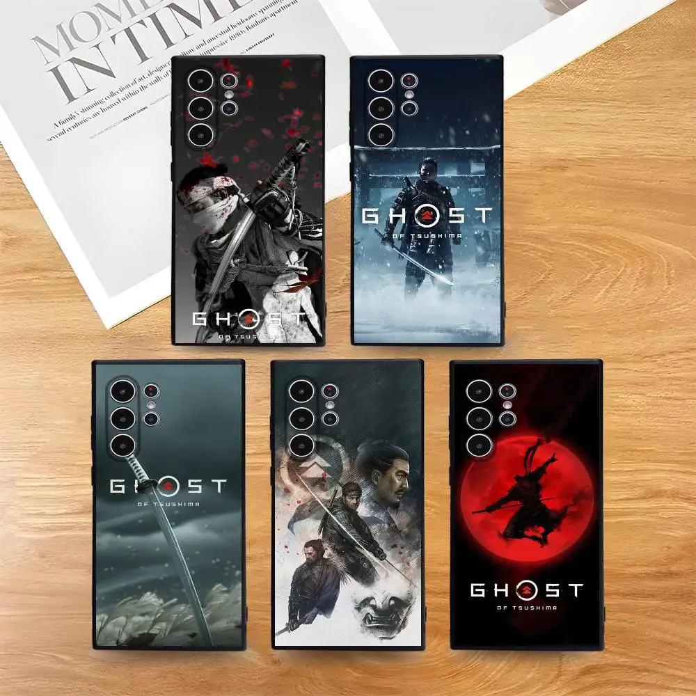 حافظة هاتف فيلم A-Ghost of B-Tsushima لهاتف سامسونج S series s21 s22 s23 s24 s25 FE Plus Ultra TPU حافظة ناعمة صديقة للبشرة