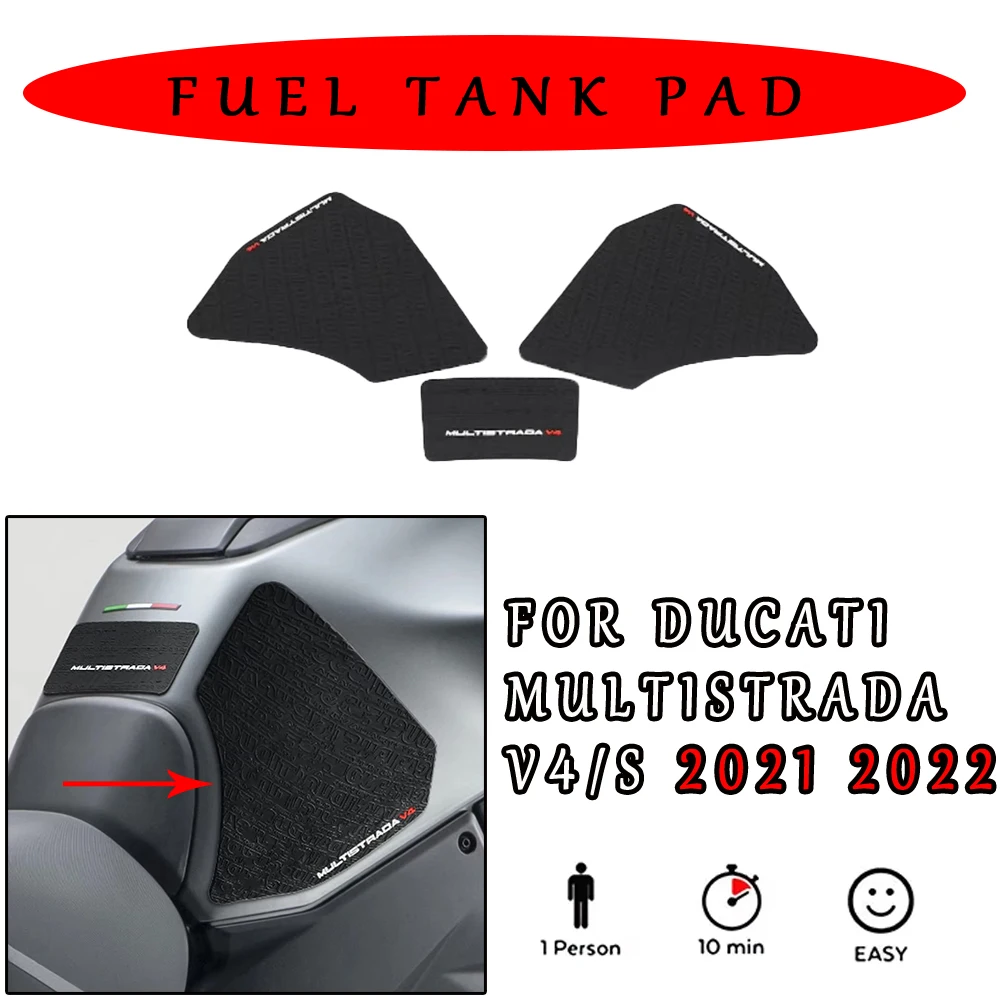 

Для Ducati Multistrada V4S 2021, накладка на топливный бак, противоскользящая боковая наклейка, защита, новая накладка на топливный бак мотоцикла для V4S