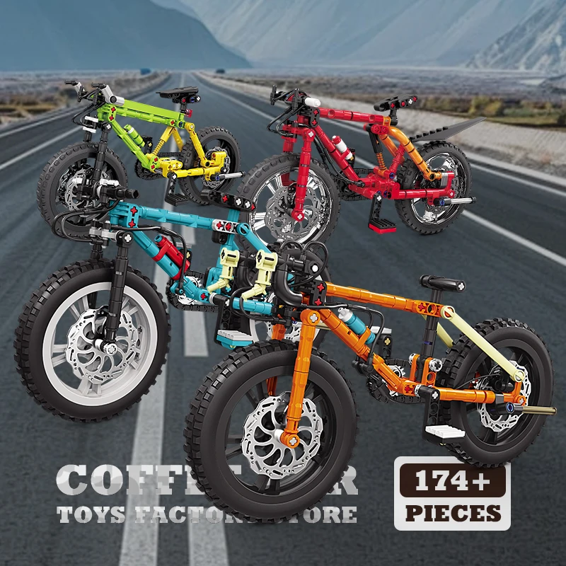 

Mechanical Motion Bicycle Building Blocks Set Mountain Bike MOC Bricks Model STEM Toys for Kids & Adults DIY Decor Birthday Gift