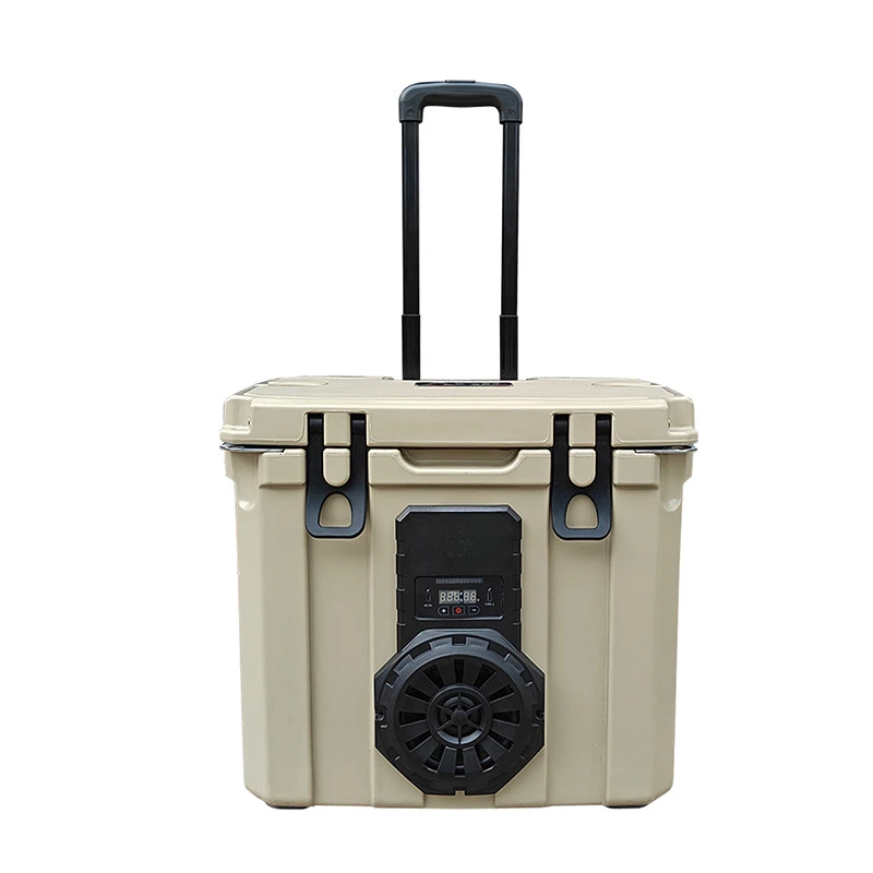 Incubadora al aire libre de la cubierta de la carretilla del bluetooth del altavoz del refrigerador del coche de la caja de la conservación de alimentos 35L
