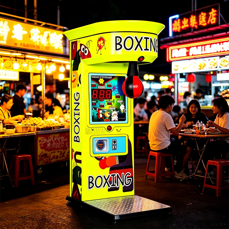 Coin Operated Boxing Punching Machine Strength Tester Arcade Game For Night Market Customized