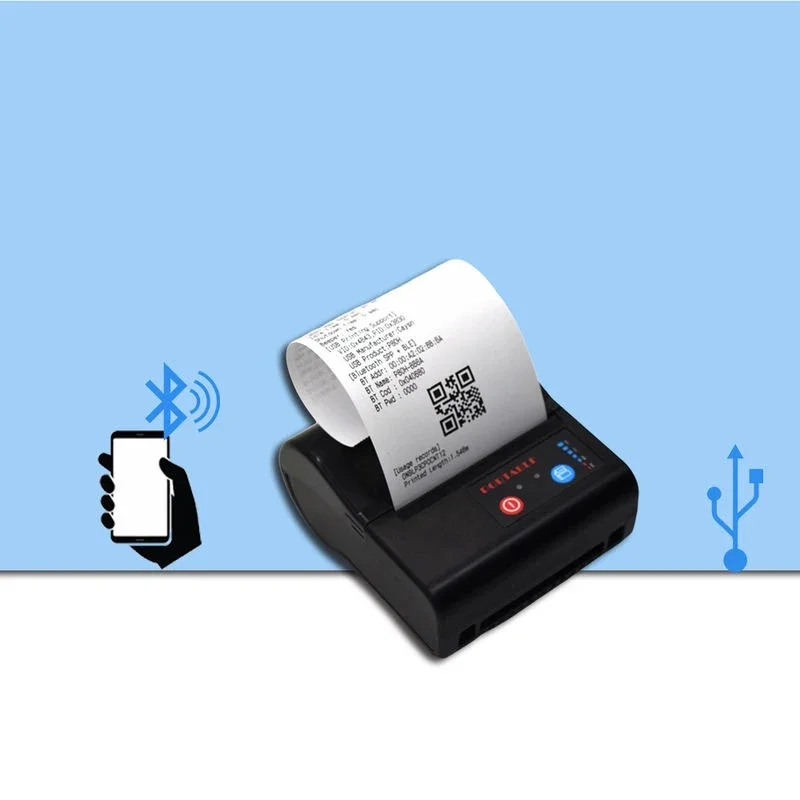 3 Inch Mini Bluetooth Thermal Receipt Label Printer for Android iOS Mobile Wireless
