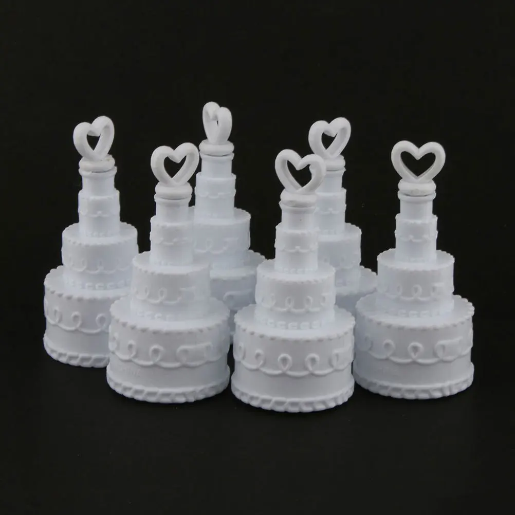 12 Stücke Kuchen Hochzeit Blase Flaschen Herz Form Top 4 Schichten Blase Flasche für Erwachsene Kinder