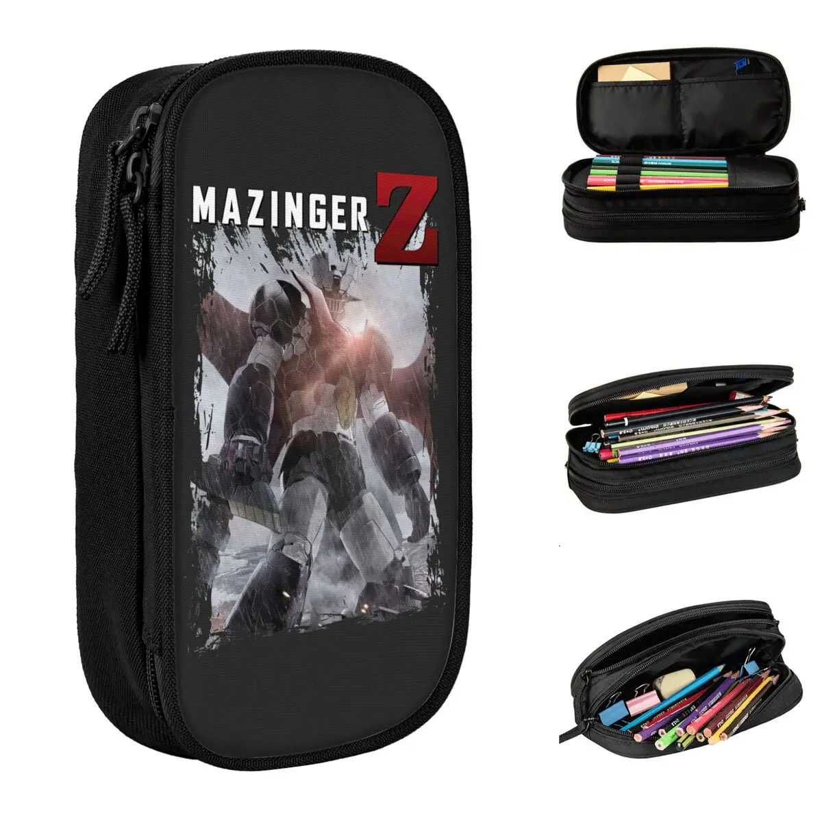 Mazinger Z – trousse à crayons Robot rétro, porte-stylo pour étudiant, sacs de grande capacité pour étudiants, cadeaux scolaires, papeterie