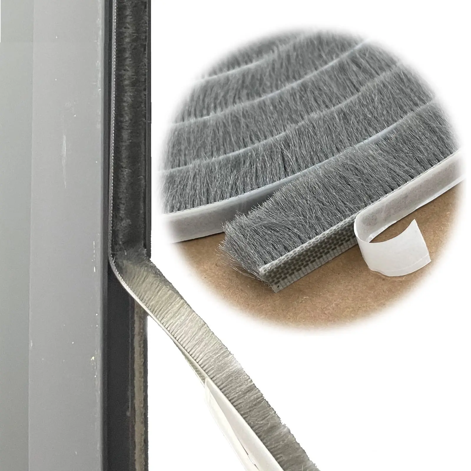 

Window Brush Weather Stripping 3/5/10M Card-Slot Sound Insulation Seal Strip Pile Weatherstrip Door Sweep Brush for Door Home