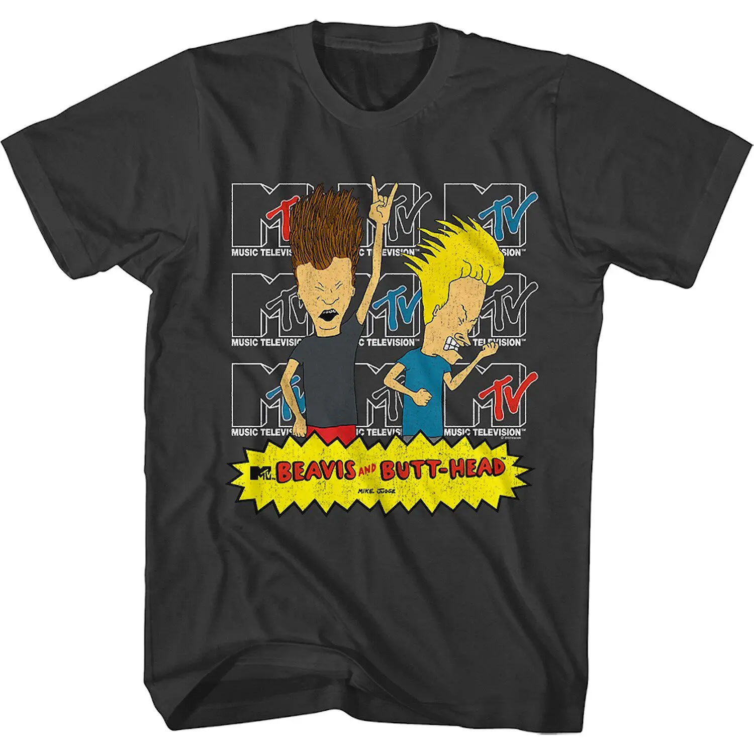 1993 Animated Beavis and Butt-head T-Shirt Cotton Graphic Tee Men