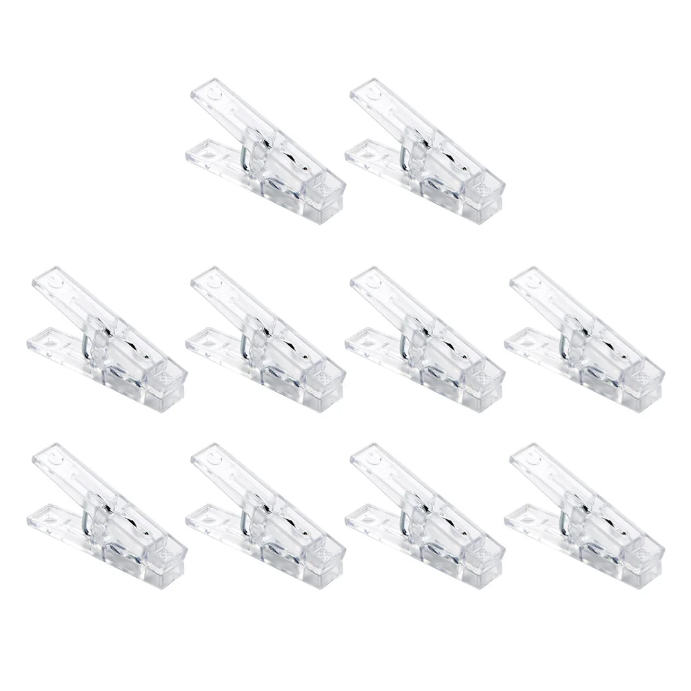 

20 Pcs Plastic Clips Lamp String Clamps Transparent Photo Decorative Mini Clear Hanging Travel DIY Home Office Gifts