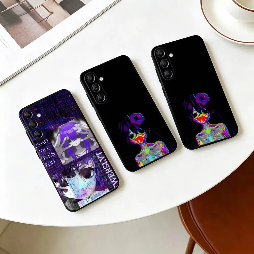 S-Sewerslvt Purple Anime  Phone Case For Samsung Galaxy A73,A72,A71,A70,A53,A52,A51,Soft Silicone Black Cover