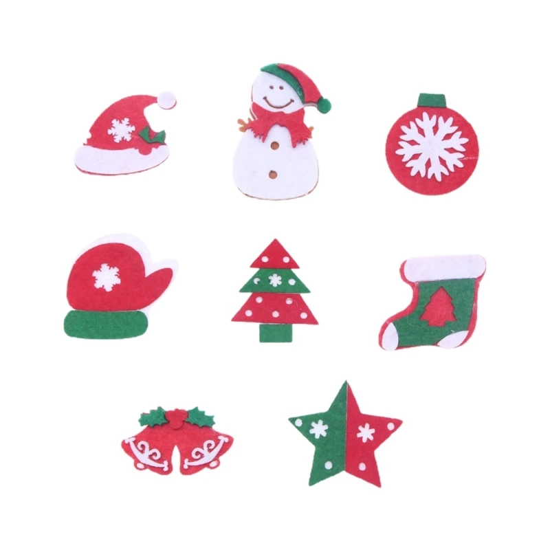 8pcs/set Christmas Snowman Hat Miniature Dollhouse Accessories Party Supplies Non-woven Fabric Costume Props DropShipping