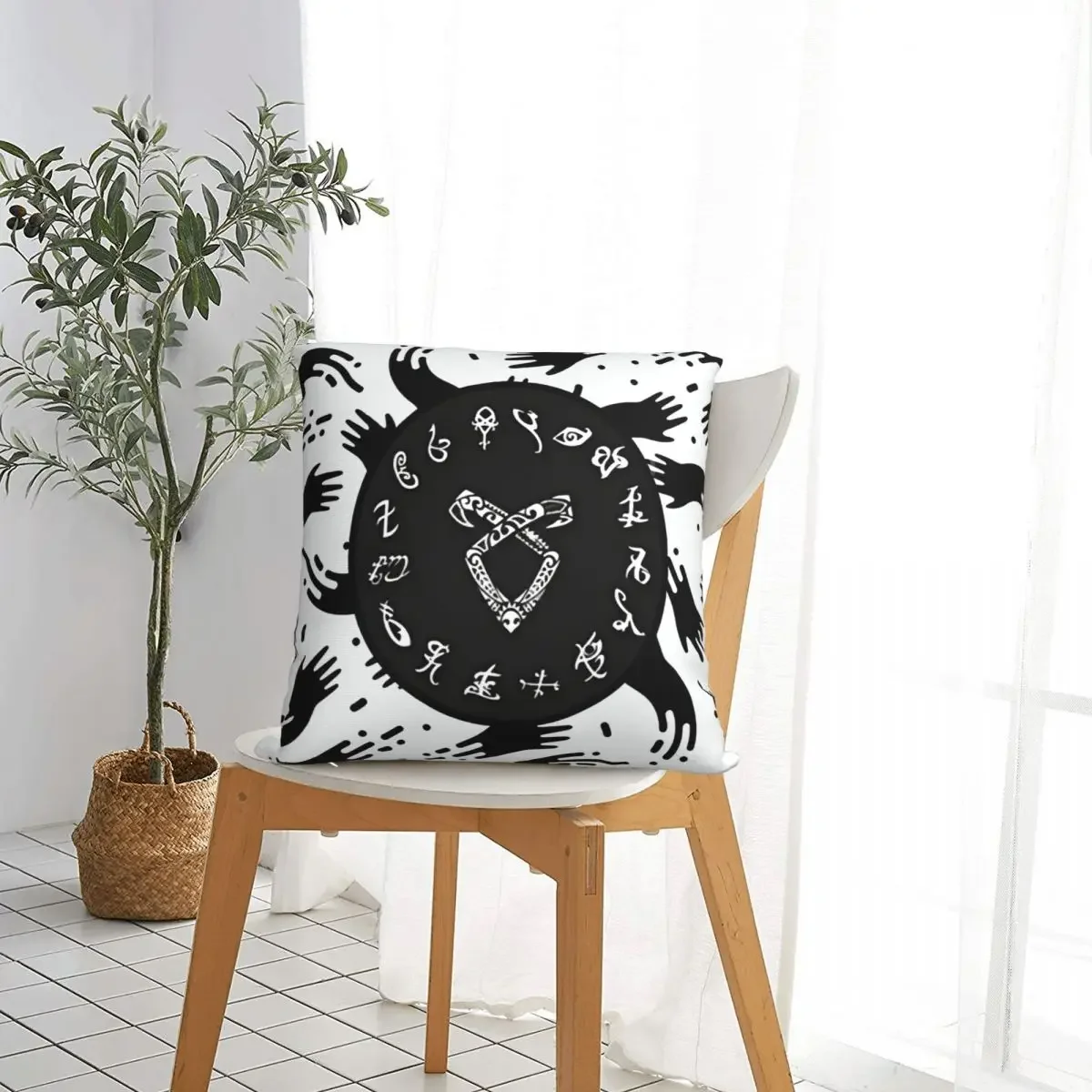 Runes Shadowhunters Throw Pillow Case Viking Norse Mythology Short Plus Cushion Covers For Home Sofa Chair Decorative Backpack