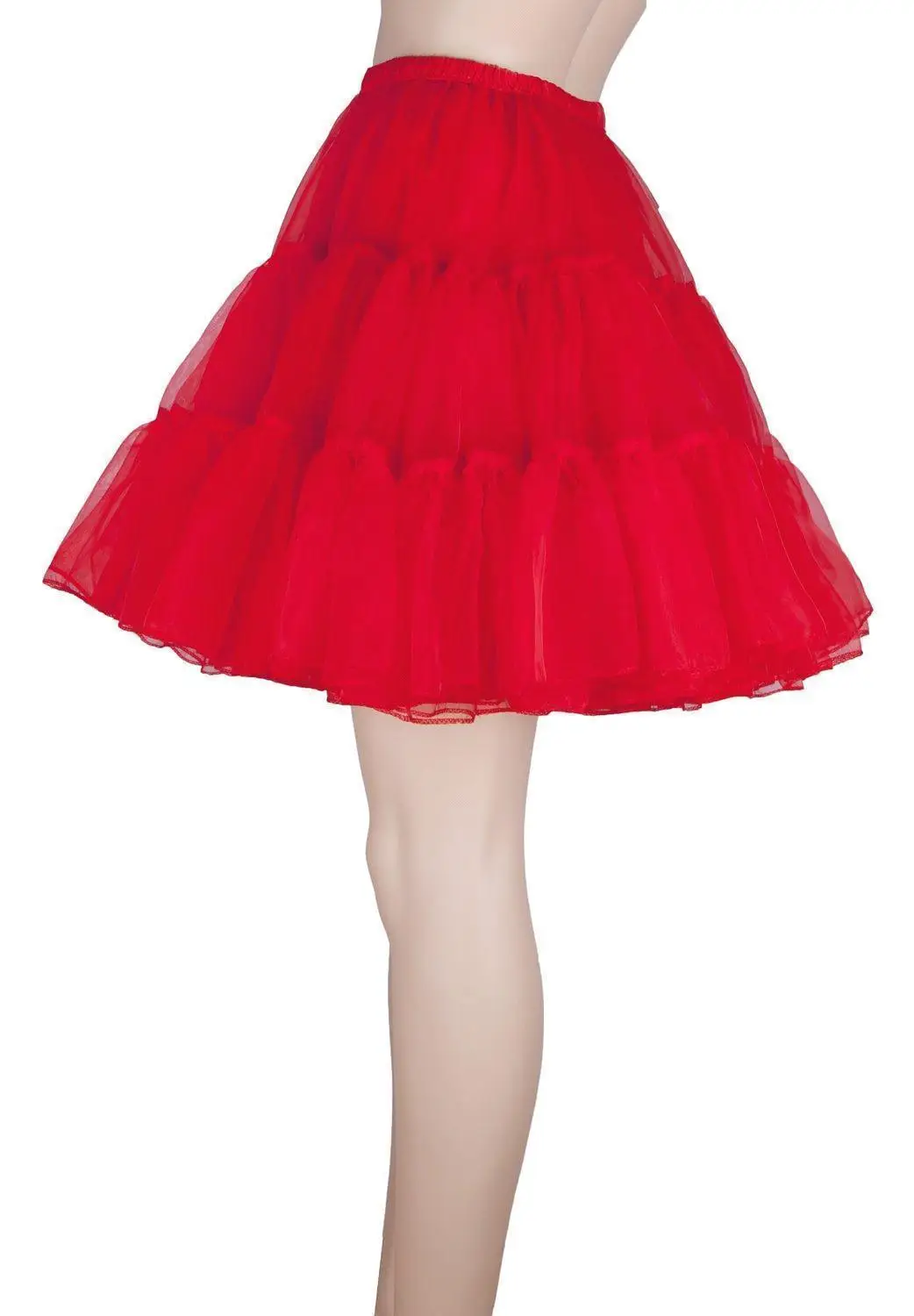 BABYONLINE Black Short Tulle Skirt Crinoline Underskirt Rockabilly Wedding Petticoat Woman Adult Tutu Half Slips Accessorie image 4