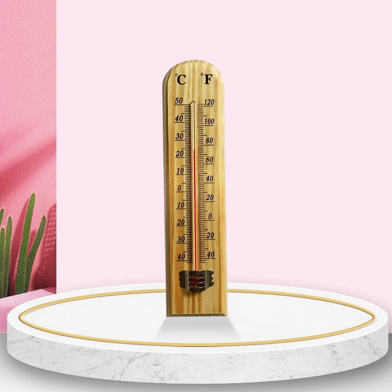 

Деревянный настенный термометр -40 ℃ +50 ℃ /-40 ℉ +120 ℉ Термометр для наружного сада, теплицы, регулятор температуры разведения