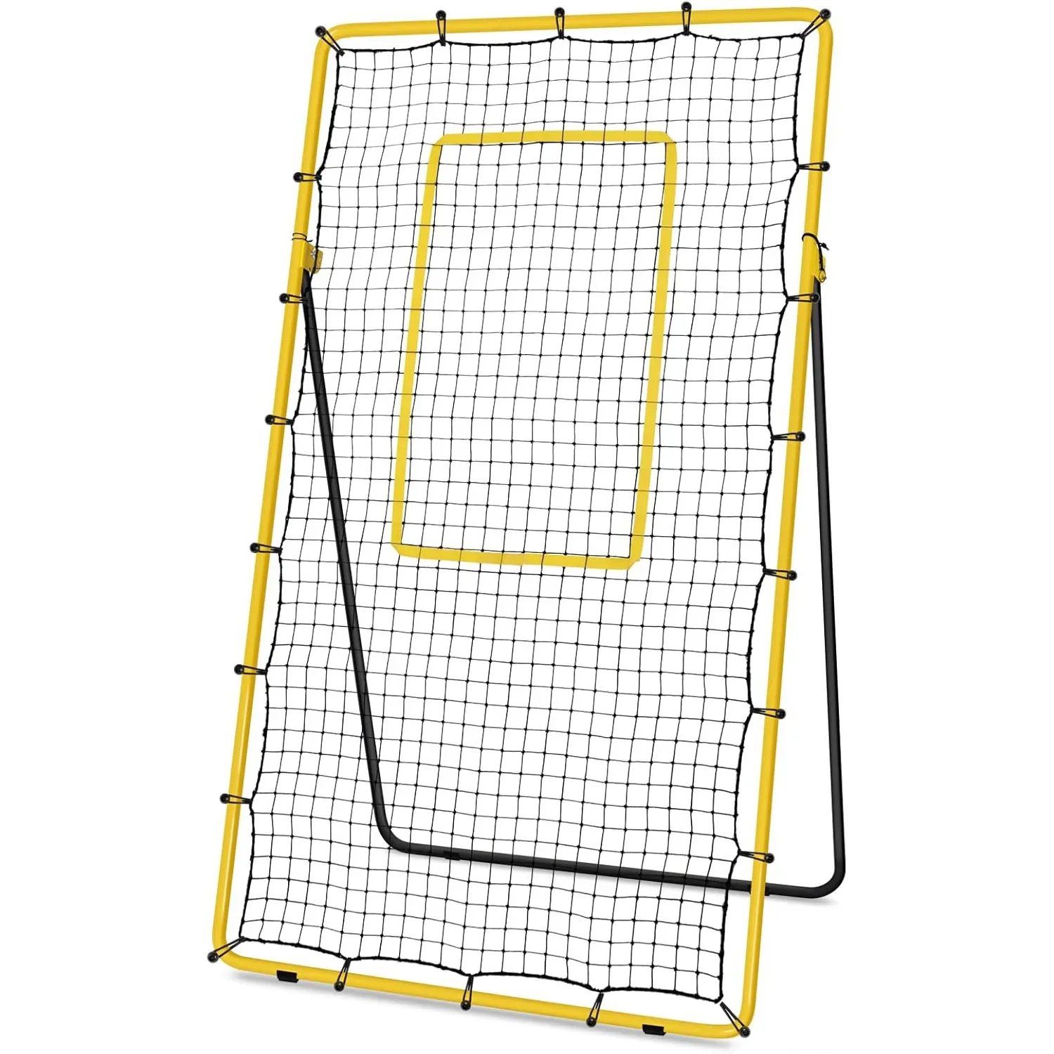 ตาข่ายวอลเลย์บอล ตาข่ายเด้ง ฟุตบอล เบสบอล เทนนิส ฝึกสีเหลือง แบบพกพากลางแจ้ง แบบพกพาเด้งกลับ