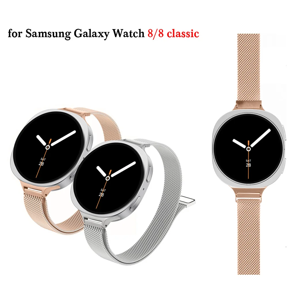 46mm 44mm 40mm Armband für Samsung Galaxy Watch 8 8 Classic, schlankes Metallarmband, magnetisches Uhrenarmband, Correa Galaxy Watch 8 Armband