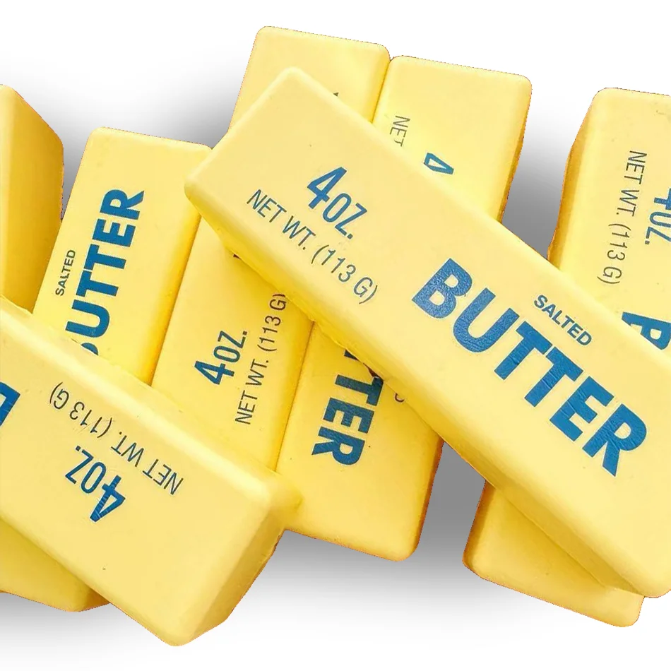 Soft Butter Sticks Soft And Yellow 4 Ounces 1 Piece Of Cream-Flavored Model For Play And Sensory Entertainment Perfect Model