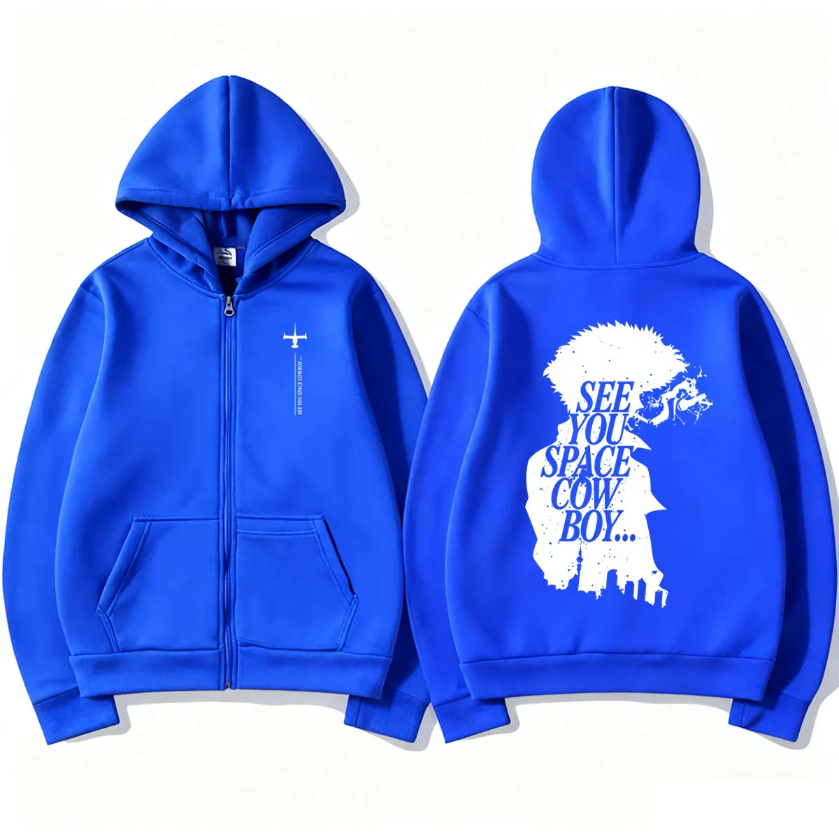 Anime Cowboy Bebop Spike Spiegel See You Space Cowboy Zipper Hoodie für Männer und Frauen, Manga-Mode Streetwear, Lässige Reißverschlussjacke für Herren – Detail 5