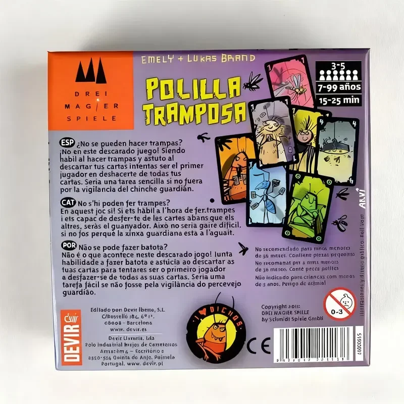 العثة منضدية لعبة ببطاقات ورقية الغش الصرصور الملكي الغش العثة ديفير لعبة استراتيجية مجلس لعبة اللعب لعبة الحفلات المثالية