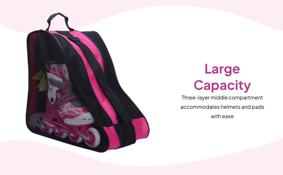 

Multiple Pockets Roller Breathable Oxford Cloth Skating Shoes Storage Bag Children Roller Roller Skate Storage Tote Bag
