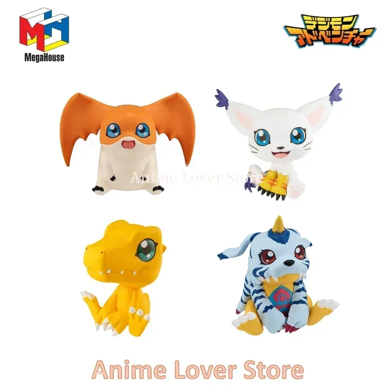 In Stock Original Megahouse Look Up Digimon Adventure Tailmon Patamon Agumon Gabumon Anime Figures Toys For Kids Gifts