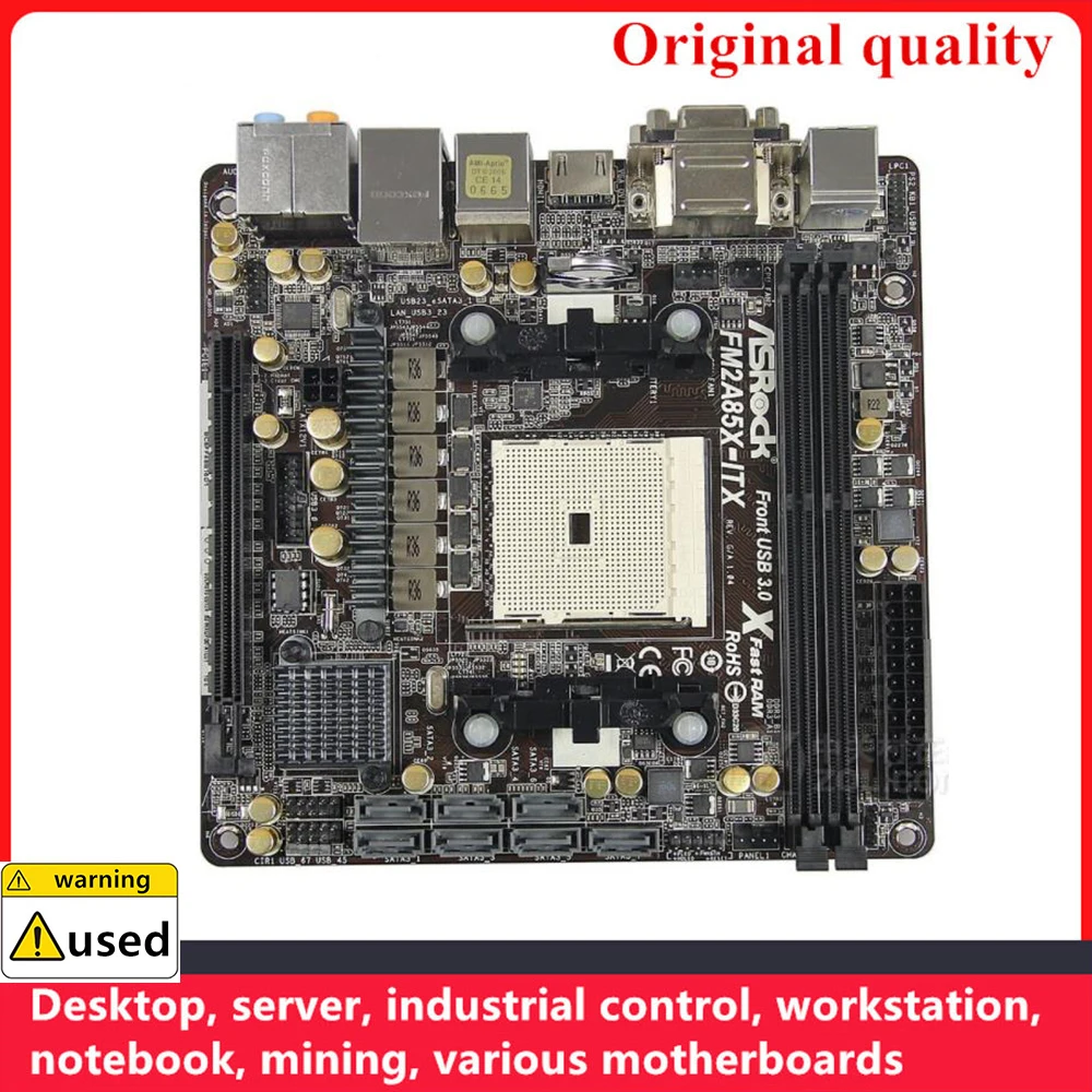 

Used For ASROCK FM2A85X-ITX MINI ITX Motherboards Socket FM2 DDR3 32GB For AMD A85X A85 Desktop Mainboard SATA III USB3.0