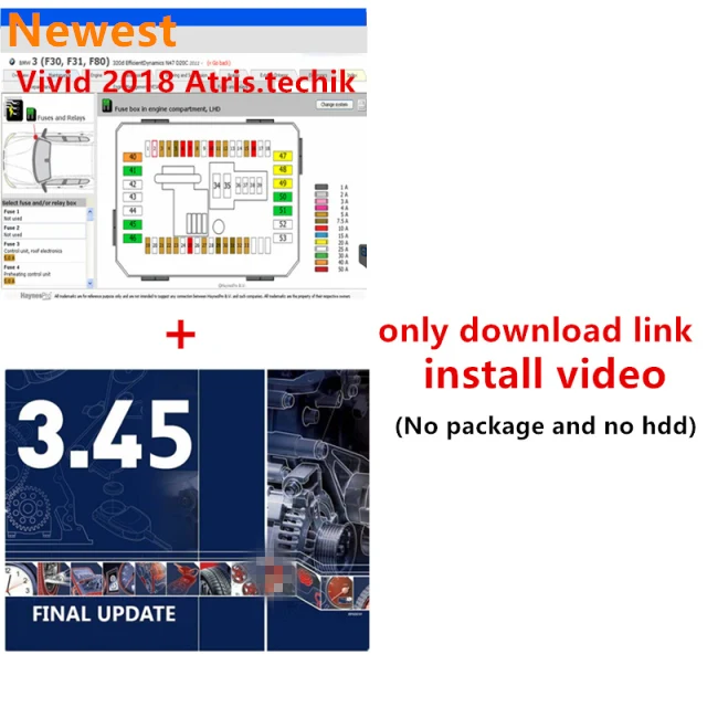 2024 hot ! Auto repair software Vivid 2018 Workshop DATA 2018 Atris-Technik Europe Automotive Repair Software+ autodata 3.45 sof