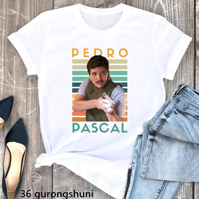 Pedro Pascal Daddy Is A State Of Mind Graphic Print Tshirt Women Clothes 2024 Funny White T Shirt Femme Summer Tops Tee Shirt