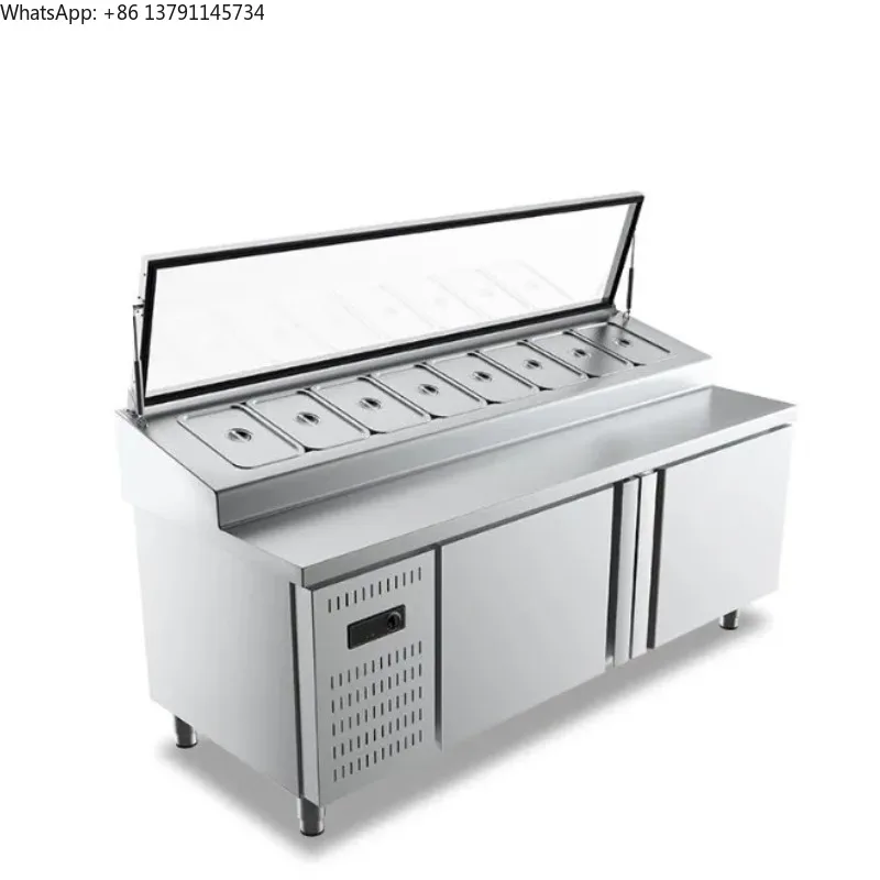 

Commercial Refrigeration Salad Bar Counter Top Pizza Refrigerator Salad Freezer Fridge Sandwich Prep Table Chiller