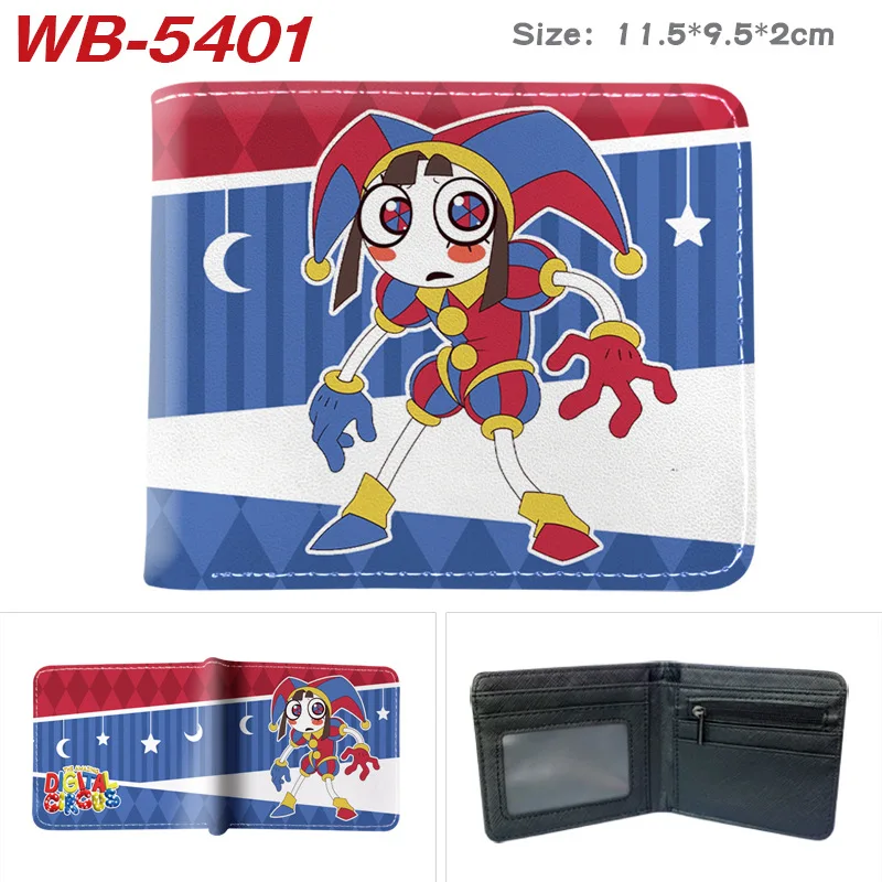The Amazing Digital Circus PU Leather Wallet Short Folding Purse Card Holder Credit Card Case Coin Purses Multifunction Wallets