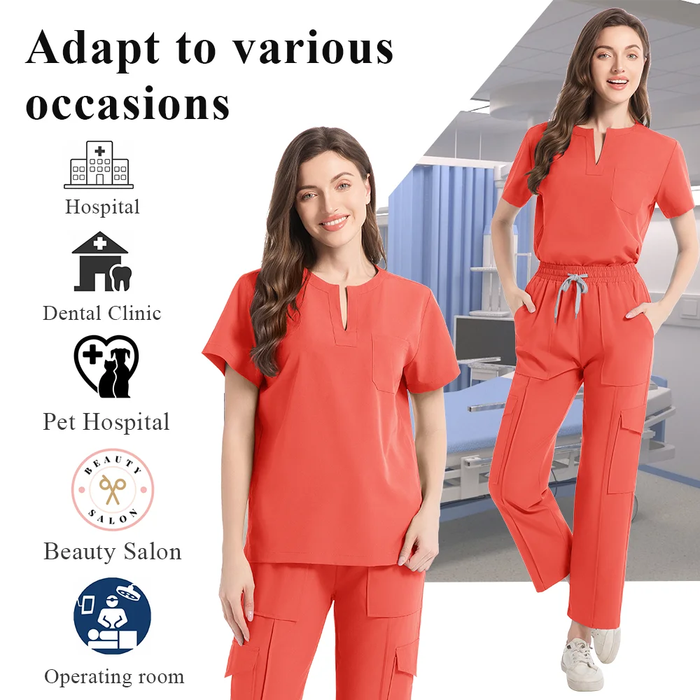 أسعار الجملة معاطف للأطباء والممرضات الدعك مجموعة الزي الطبي للنساء عداء ببطء مجموعة ملحقات المستشفى غرفة العمليات ملابس العمل الجراحية