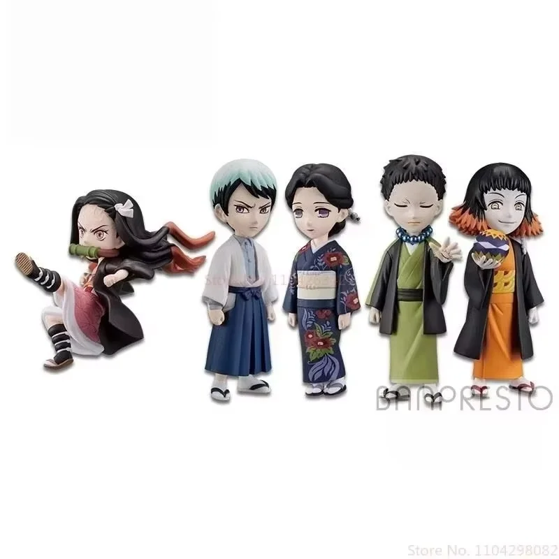 Figurka anime Hot Bandai Wcf Demon Slayer Vol.1 2 3 5 Series Scenery Tanjirou Zenitsu Fire Pillar Ornament Handmade Toy Gift