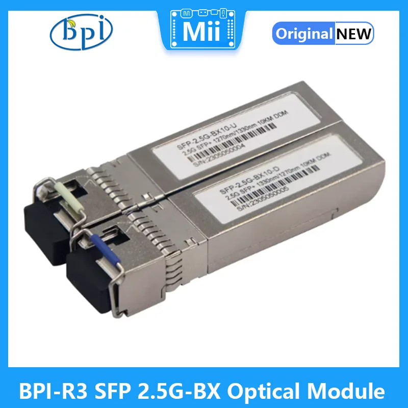 Banana Pi BPI-R3 SFP 2.5G-BX Optical Module Optical Fiber 10KM suitable for BPI-R3 Routing Board