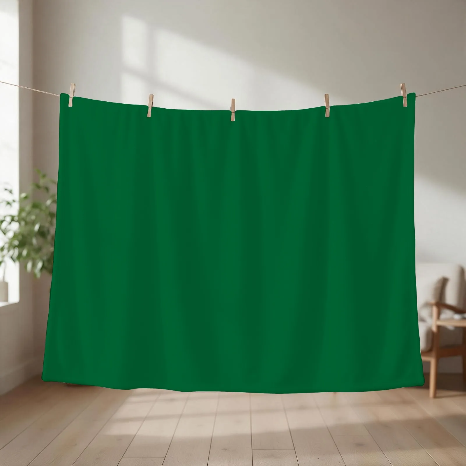 Pure Forest Green - Lowest Price On Site Throw Blanket couch cozy soft plush fuzzy picnic outdoor blanket