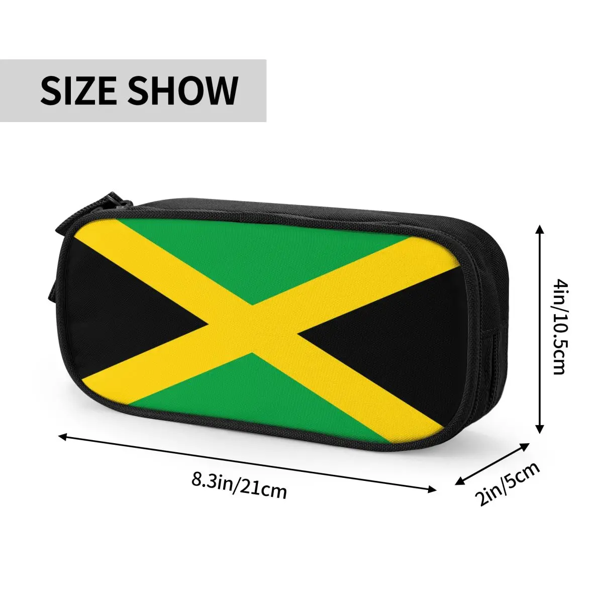 جامايكا العلم مقلمة حقيبة حامل القلم الجميلة للطلاب تخزين كبير اللوازم المدرسية الهدايا pencelcases