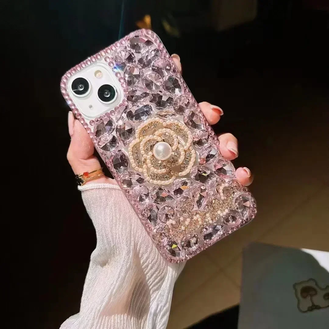 

Luxury Full Rhinestone Case with Jewelled Flower for Samsung Galaxy A32 A51 A35 A53 A73 A14 A23 A24 A54 A34