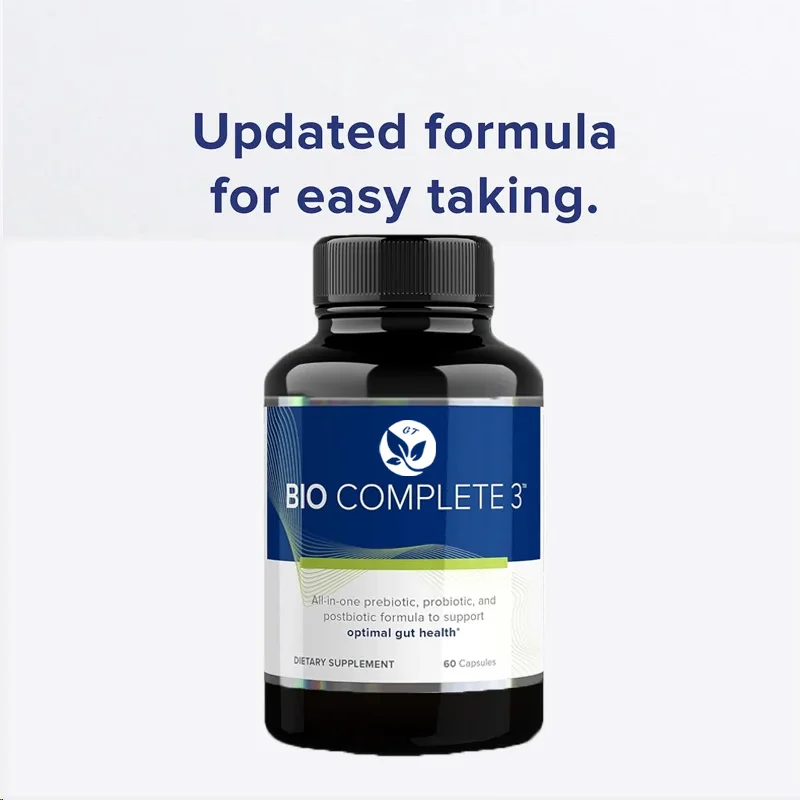 Bio Complete 3- البروبيوتيك، دعم الأمعاء، 60 كبسولة تحتوي على تريبوتيرين التخثر باسيلوس سانسايبر